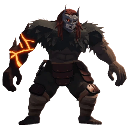 Hellflame Oni enemy portrait, The Forge wiki