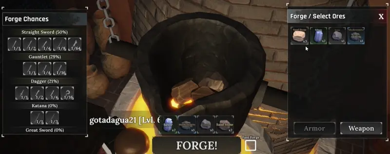 the forge wiki – bellows mini-game while smelting ores