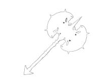 Ornate Short Axe forged weapon icon in The Forge Weapons Guide
