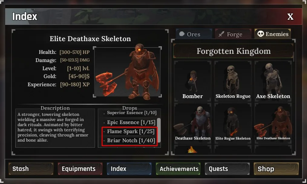 Enemy rune drop odds screen - the forge wiki